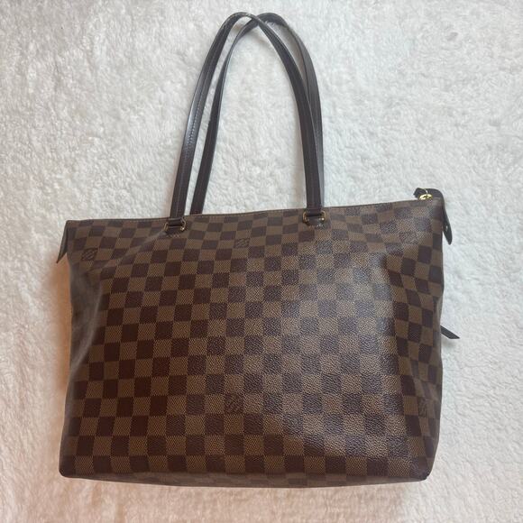 Louis Vuitton Jena MM Damier Ebene Shoulder Bag Tote Gold Hardware Classic 2017 - Picture 3 of 16